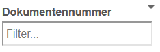 Screenshot Dokumenten Nummer Filter absteigend